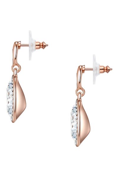 Lulu & Jane Ohrhänger mit Kristallen von Swarovski® Ohrhänger roségold Glas weiß