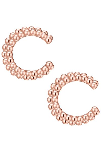 Lulu & Jane Modeschmuckohrklemmen Ohrklemme roségold