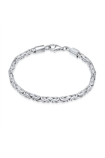 KUZZOI Armband Basic Männer Königskette Robust Massiv 925 Silber