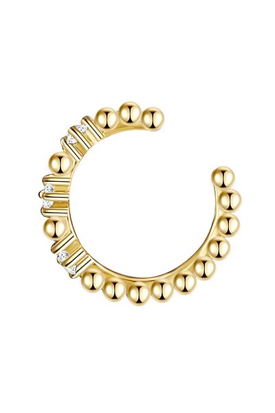 Glanzstücke München Silberohrklemmen Ohrklemmen Sterling Silber gelbgold Zirkonia weiß