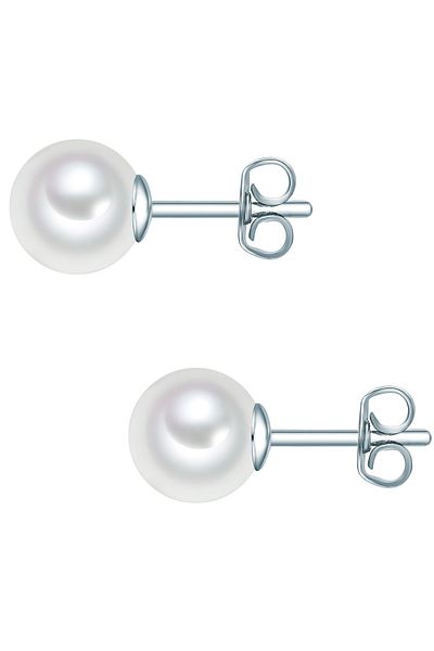 Trilani Perlenohrstecker Ohrstecker Sterling Silber Muschelkernperle