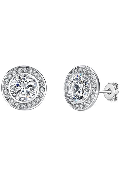 Lulu & Jane Ohrstecker mit Kristallen von Swarovski® Ohrstecker verziert mit Kristallen von Swarovski® weiß