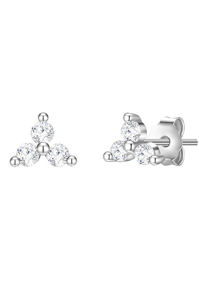 Glanzstücke München Silberohrstecker Ohrstecker Sterling Silber Zirkonia weiß