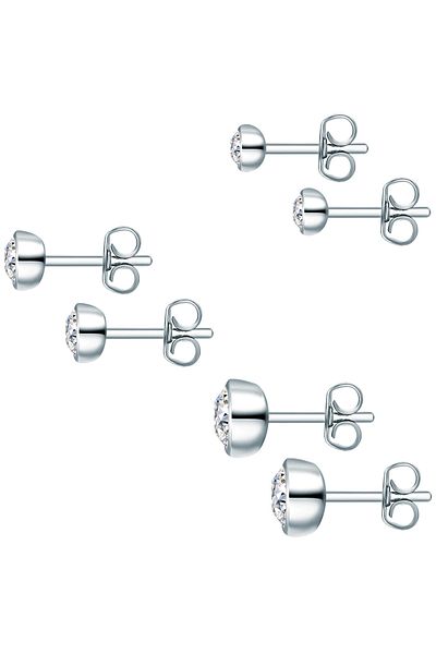 Rafaela Donata Set mit Kristallen von Swarovski® 3er Set Ohrstecker Sterling Silber verziert mit Kristallen von Swa