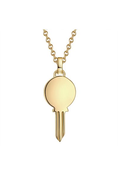 Glanzstücke München Silberhalskette Kette mit Anhänger Sterling Silber gelbgold