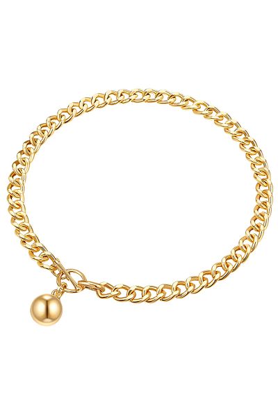 Lulu & Jane Modeschmuckhalskette Kette gelbgold