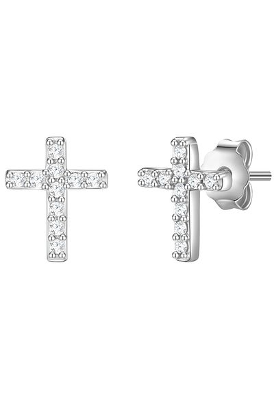 Glanzstücke München Silberohrstecker Ohrstecker Sterling Silber Topas weiß