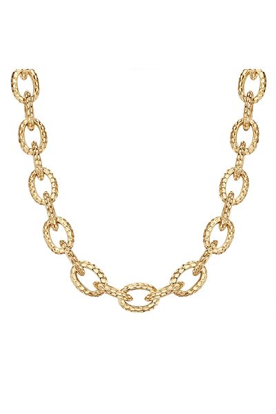 Lulu & Jane Modeschmuckhalskette Kette gelbgold