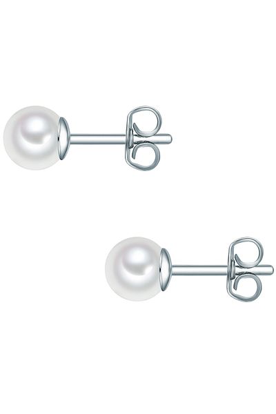 Trilani Perlenohrstecker Ohrstecker Sterling Silber Muschelkernperle