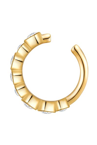 Lulu & Jane Ohrklemme mit Kristallen von Swarovski® Ohrklemme gelbgold verziert mit Kristallen von Swarovski® wir