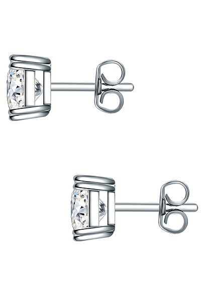 Trilani Silberohrstecker Ohrstecker Sterling Silber Zirkonia weiß