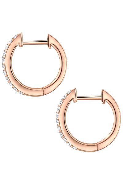 Rafaela Donata Silberohrcreolen Klappcreolen Sterling Silber roségold Zirkonia weiß