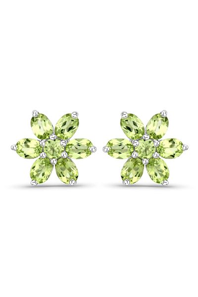 Rafaela Donata Edelsteinohrstecker Ohrstecker Sterling Silber Peridot grün