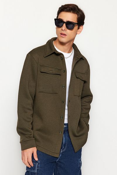 Trendyol Collection Γιακάς KHaki - Fleece Cut, Ζεστό TMNAW23GO00053