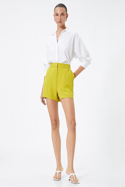 Koton Women's Lemon Yellow Shorts & Bermuda
