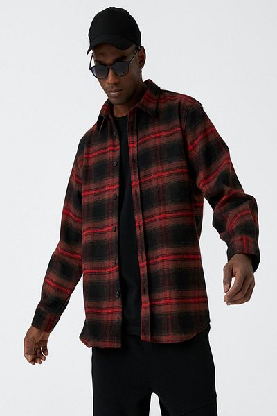 Koton Men's Red Plaid Shirt