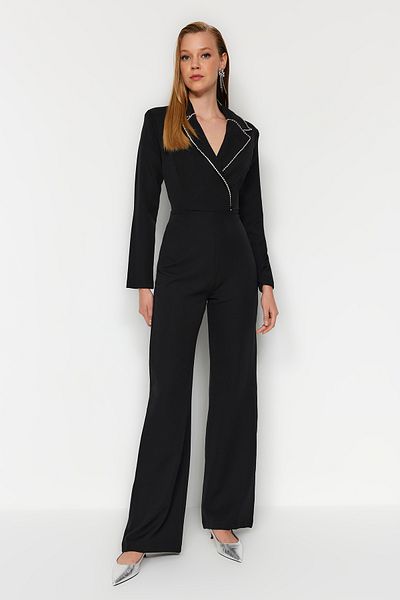 Trendyol Collection Lesklý overal s černým okénkem/výřezem TPRAW24TU00004