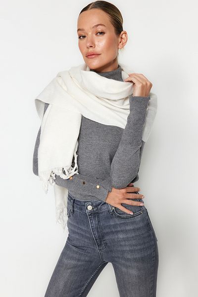 Trendyol Collection Ecru Soft Textured Weft TWOAW24AT00009