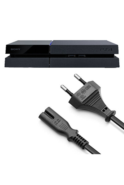 POPKONSOL PS4 Güç Kablosu 1.5m Playstation 4 Fat Kasa Uyumlu PS4 Kablo Yedek Parça