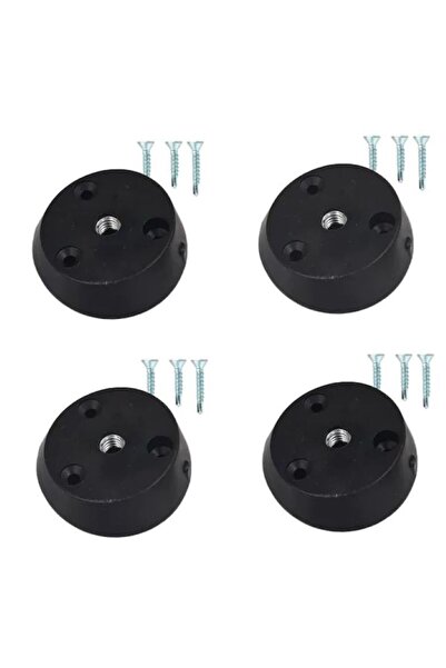 aparatsan Ahşap Sehpa Ayak Aparatı 4 adet Siyah - Açılı Konik Ayak Birleştirm...