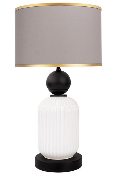MINIMAL ETICARET VE BILGI TEKNOLOJILERI Lotus Opal Black - White Glass Lampshade