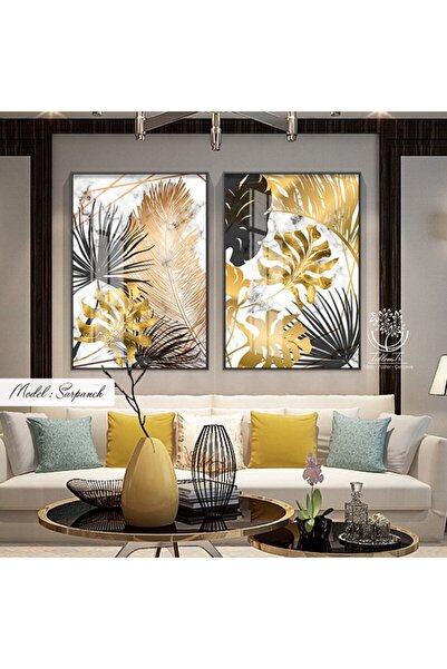 Tablomtr Metal Çerçeveli Gerçek Camlı Tablo Sarpanch 2 Li Set