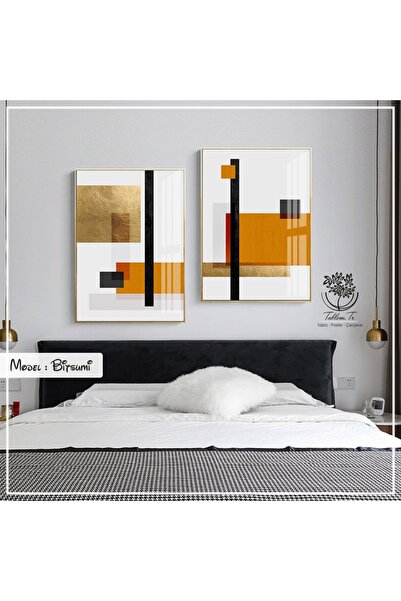 Tablomtr Metal Çerçeveli Gerçek Camlı Tablo Bitsumi 2 Li Set