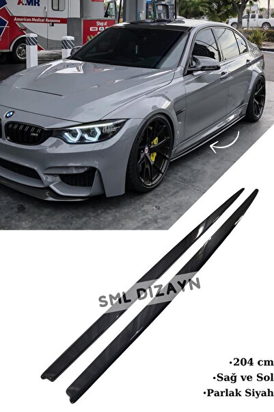 SML Dizayn Bmw F30 316-318-320-328-330-335-340 2012-2018 Yan Marşpiyel Lipi-eki-bıçak- Plastik