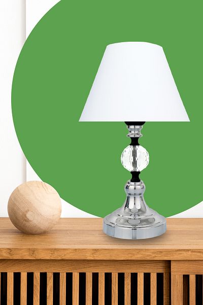 MINIMAL ETICARET VE BILGI TEKNOLOJILERI Omega Crystal Silver Chrome Cone Mini Lampshade