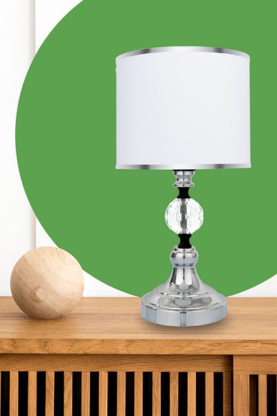 MINIMAL ETICARET VE BILGI TEKNOLOJILERI Omega Crystal Silver Chrome Mini Lampshade