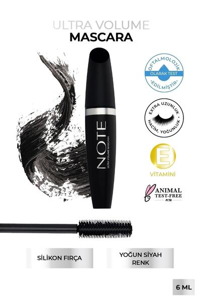 NOTE Hacim Ve Kıvırma Etkili Ultra Volume Maskara