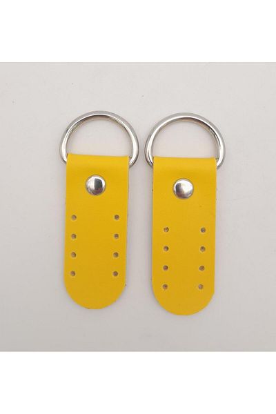 angel çanta aksesuar Angel Bag Accessory Single Layer Faux Leather Handle Beetle Yellow Color Silver Metal