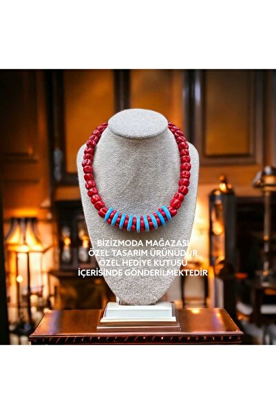 bizizmoda Bodrum Glass Bead Serenay Glass Necklace Evil Eye Bead Necklace