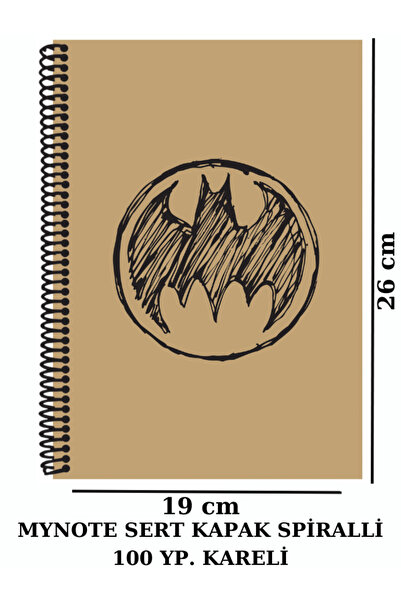 Mynote BATMAN HARD COVER 19 * 26 CM 100 YPCHECKED NOTEBOOK