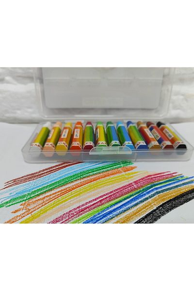 Umix Craft & Arts Plastic Boxed Oil Pastel Paint 12 Pack (CE Certificated) En 71 Certificated