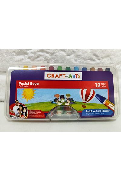 Umix Craft & Arts Plastic Boxed Oil Pastel Paint 12 Pack (CE Certificated) En 71 Certificated