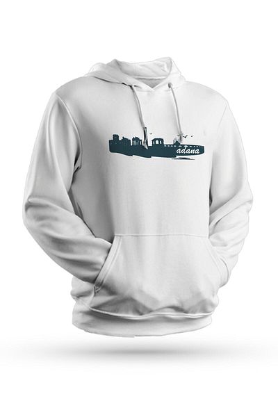 Pisa Art Φούτερ με κουκούλα Adana με στάμπα λευκό Unisex