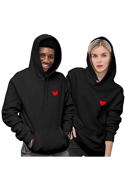 Pisa Art Κανονικό Unisex Hoodie με τυπωμένο λογότυπο Porçay