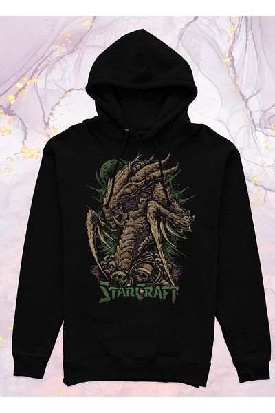 Pisa Art Starcraft - Hydralisk - Суитшърт с качулка и джобове