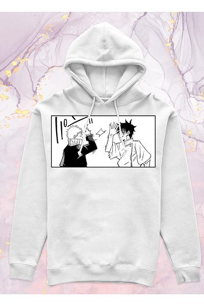 Pisa Art Jujutsu Kaisen - Yuta And Toge - Φούτερ με κουκούλα χωρίς τσέπη