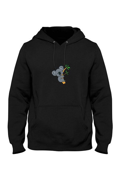 Pisa Art Φούτερ με κουκούλα με στάμπα Koala Kangaroo Pocket Bll2857