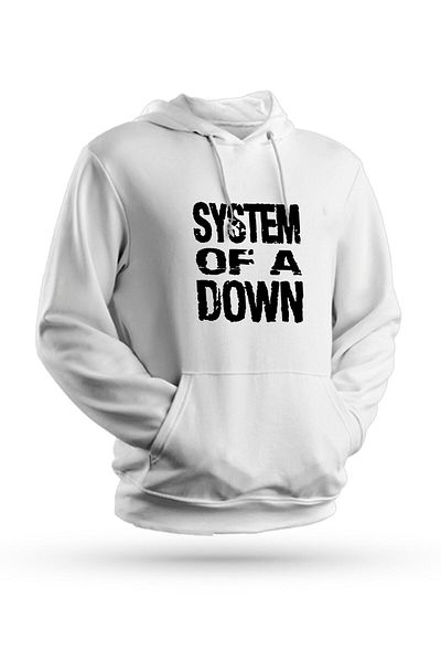 Pisa Art System Of A Down Printed Λευκό Unisex Φούτερ με κουκούλα