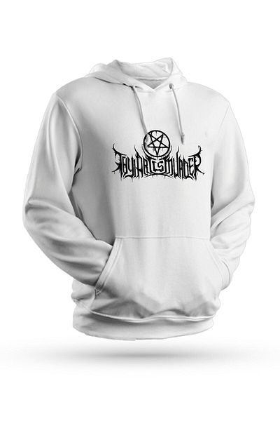 Pisa Art Thy Art Is Murder εμπριμέ λευκό φούτερ Unisex με κουκούλα