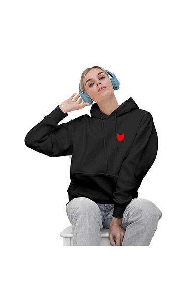 Pisa Art Κανονικό Unisex Hoodie με τυπωμένο λογότυπο Porçay