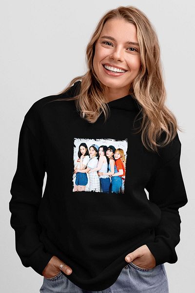 Pisa Art Μαύρο φούτερ με στάμπα Red Velvet Unisex