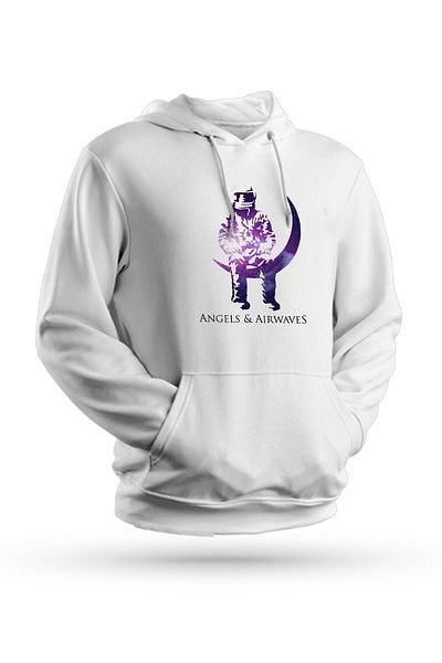 Pisa Art Φούτερ Angels And Airwaves με στάμπα λευκό Unisex με κουκούλα