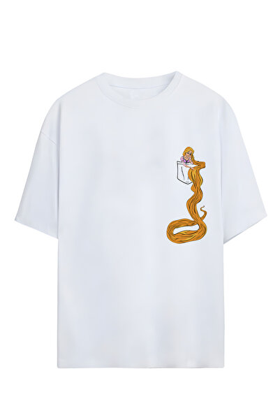 Adrift Rapunzel - Unisex Oversize μπλουζάκι με σχέδιο τσέπης