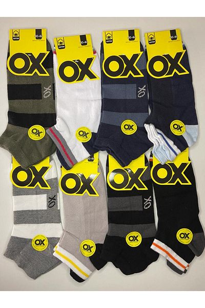 OX ανδρικές βαμβακερές πολύχρωμες αθλητικές κάλτσες 8" συσκευασία