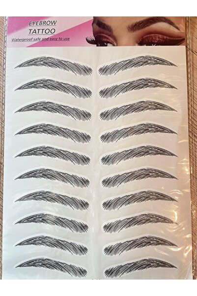 irtihal 2K Siyah Kaş Dövmesi Sticker Kalıcı Suya Dayanıklı Doğal Kaş Dövme