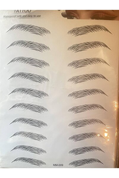 irtihal 2K Siyah Kaş Dövmesi Sticker Kalıcı Suya Dayanıklı Doğal Kaş Dövme